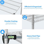 Homdox 4-Tier Heavy Duty Metal Shelves - Image 8