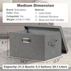 Graciadeco Medium 15" 21 Quart Collapsible Stackable Storage Bins - Image 2