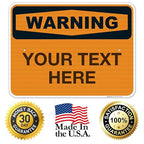 Custom Warning Sign, OSHA Sign, 18x24 Inches, 3M EGP Reflective .080 Aluminum - Image 8