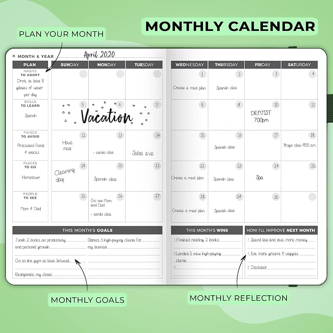 Clever Fox Planner – Undated Weekly & Monthly Planner - Image 4