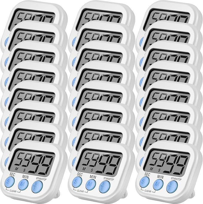 Weewooday 24 Pcs Digital Kitchen Timer Magnetic Timer Bulk On/Off Switch Minute by Weewooday