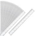 30 Packs Clear Plastic Ruler 12 Inch by DUIJINYU