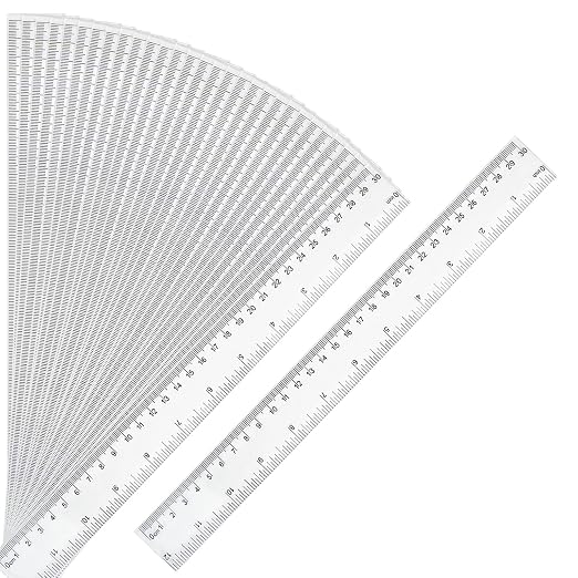 30 Packs Clear Plastic Ruler 12 Inch by DUIJINYU
