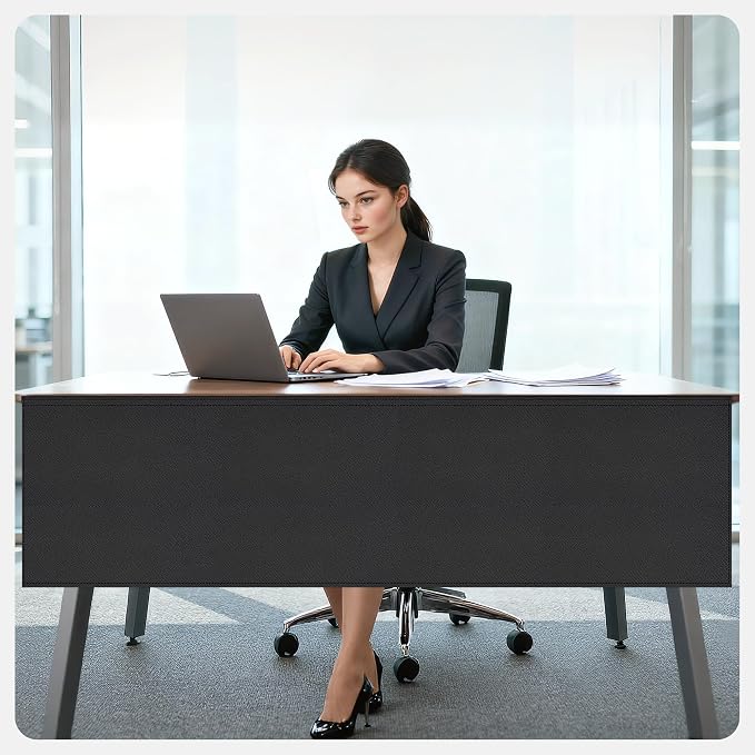 EcoBrisa Under Desk Privacy Panel Self-Adhesive Modesty Panel Stand Up Desk - Image 6