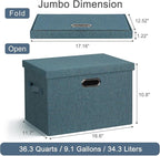 Graciadeco Large 17" 36 Quart Collapsible Stackable Storage Bins - Image 2