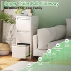 3-Drawer File Cabinet with Lock, Metal Vertical Filing Cabinets - Image 4