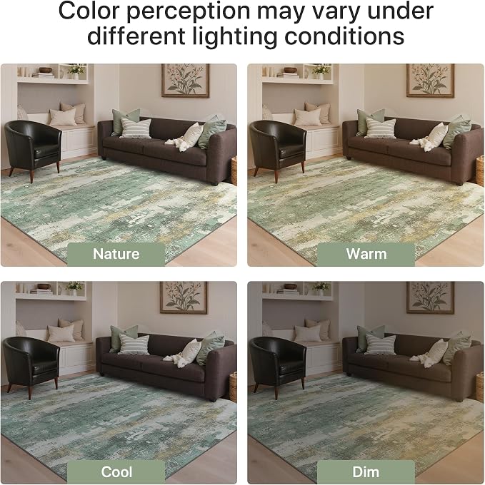 GENIMO No Crease Non Slip 9x12 Area Rugs - Image 8