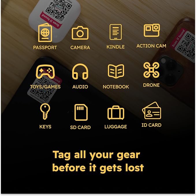 Lost Item QR Code Stickers | Customizable QR Code Labels - Image 6