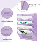 EasyPAG 5 Pocket Mesh Wall File Organizer, Hanging Paper Folder Holder - Image 3