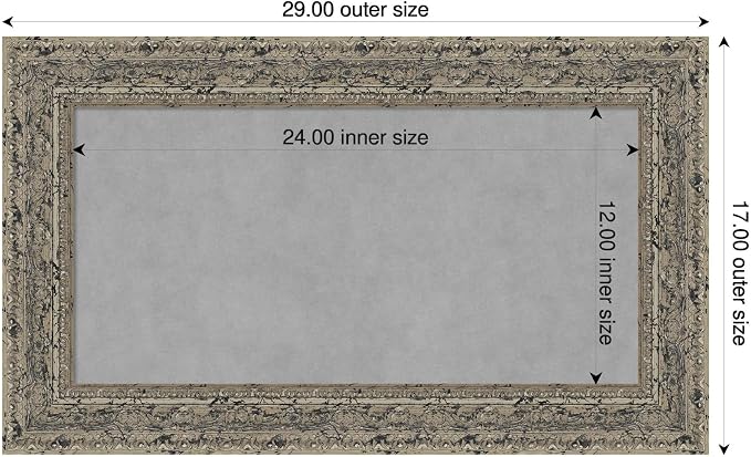 Amanti Art Silver Framed Magnetic Board 17x29 Small Vision Board - Image 2