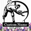 Personalized Baseball Metal Sign Custom Baseball Signs Wall Art, Custom Name by HengMeiZiK