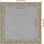 Amanti Art Silver Framed Magnetic Board 24x24 Medium Vision Board - Image 2
