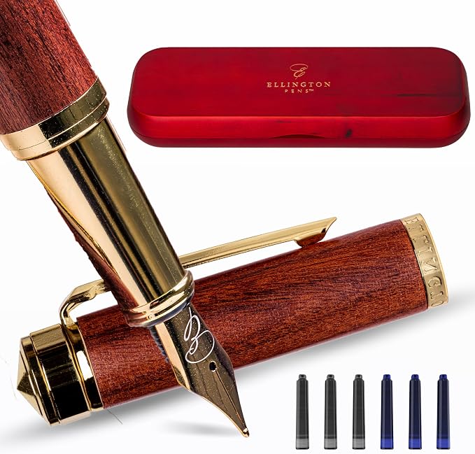 Ellington Pens Luxury Wood Fountain Pen Set – Fine Nib - Image 8