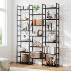 NUMENN 6-Tier Bookshelf Triple Column Bookcase by NUMENN