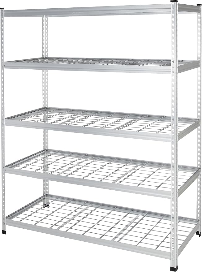 Amazon Basics 5 Shelf, High-Grade Aluminum, Adjustable, Shelving Unit by AmazonBasics