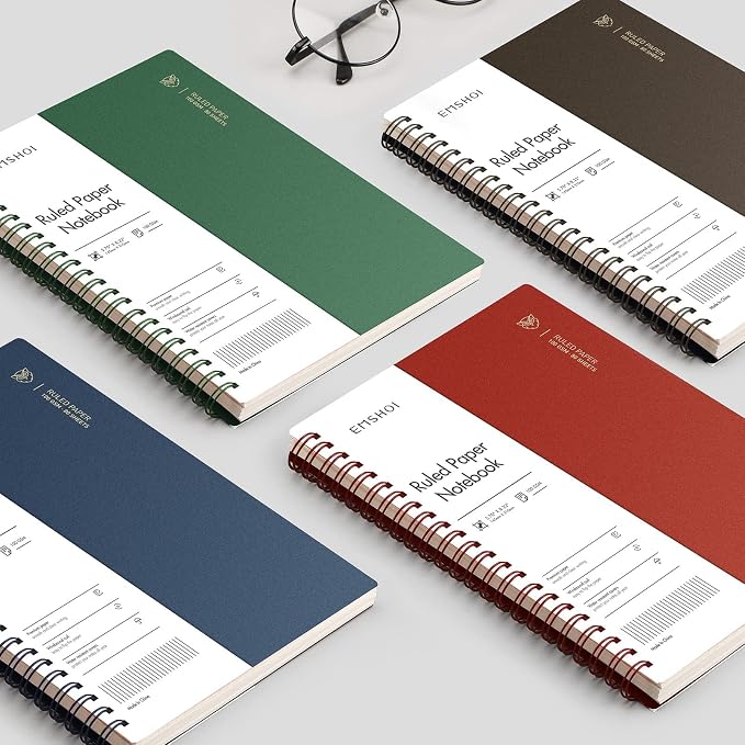 EMSHOI Lined Journal Spiral Notebook 5.7" x 8.22" - Image 7