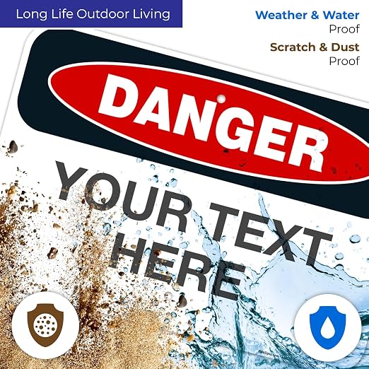 Custom Danger Sign, OSHA Sign, 12x18 Inches, Rust Free .063 Aluminum, Fade - Image 5