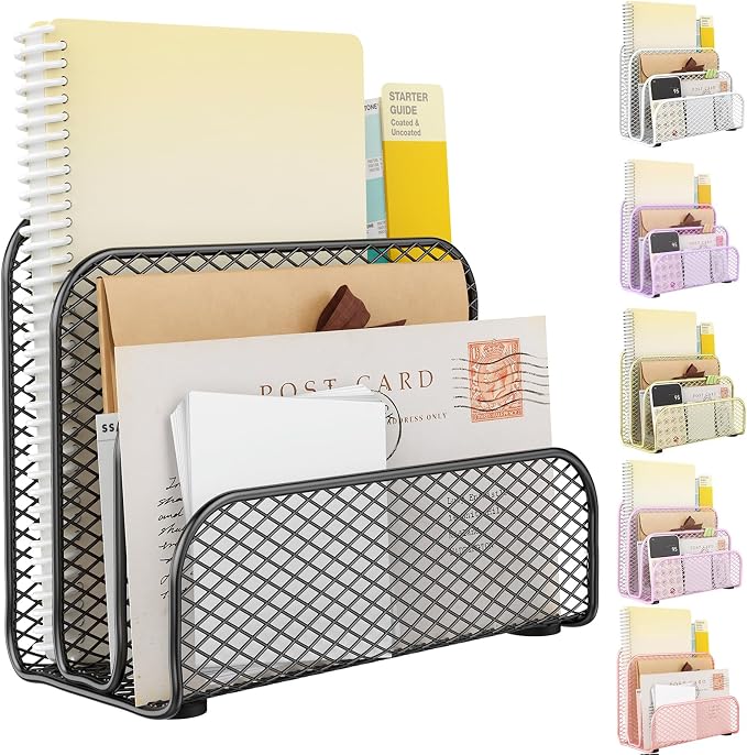gianotter Mail Organizer Countertop, Metal File Holder by gianotter