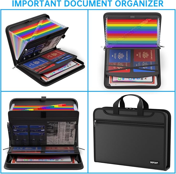 ENGPOW Accordion File Organizer, Fireproof Expanding File Folder - Image 4
