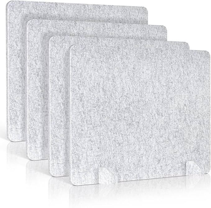 AMUSIGHT 4 Pack Acoustic Desk Dividers by AMUSIGHT