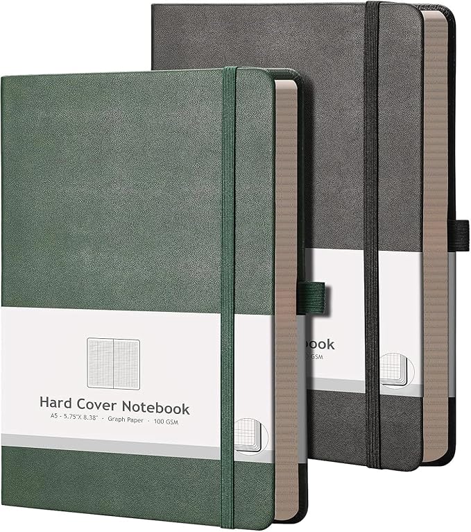 AHGXG Graph Paper Notebook 2 Pack by AHGXG