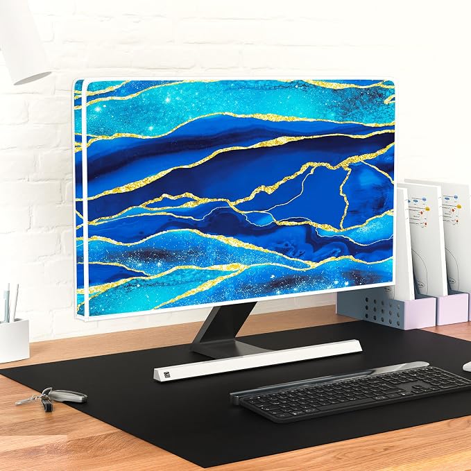 Baocicco Royal Blue Marble Waterproof TV Cover 58, 60 Inch Creative Design - Image 6