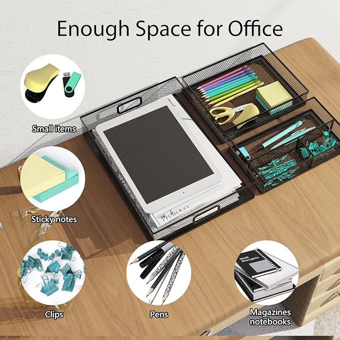 ITAYVAN Desk Drawer Organizer Set, Paper Organizer Letter Tray - Image 5