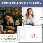 Weekly TO DO List Notepads Task Pad Planner w/Daily Checklist, Priority ToDo & - Image 4