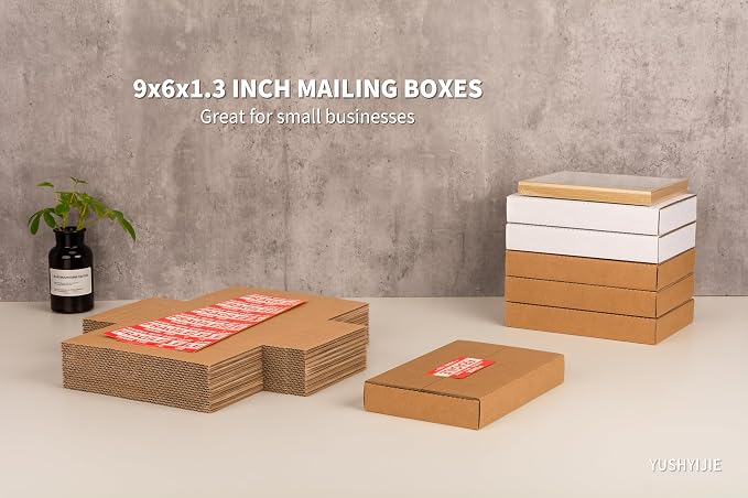 YUSHYIJIE 50 Pack 9x6x1.3 inch Small Shipping Boxes - Image 2