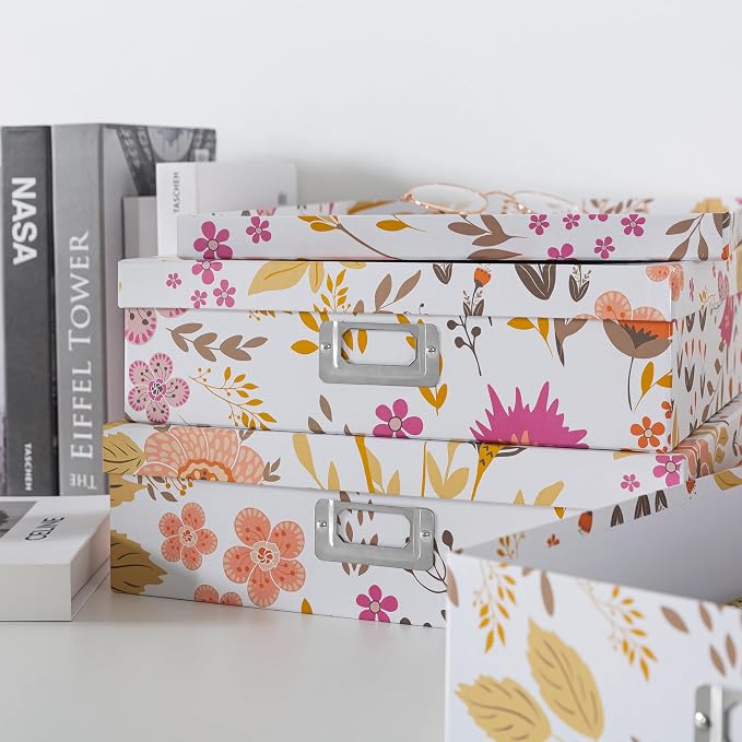 Soul & Lane Floral Collage Decorative Cardboard Boxes - Image 4