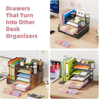 Marbrasse 3 Packs Desk Drawer Organizers, Metal Mesh Dividers - Image 6