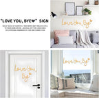 Wall Decor Large Gold Love You Bye Sign Hallway Entryway Door Wall Art Boho - Image 6