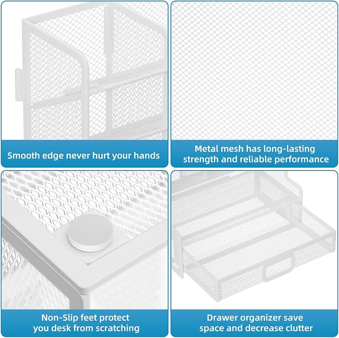 Marbrasse Larger Mesh Desk Organizer - Image 6