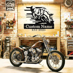 Personalized Motorcycle Metal Sign Custom Biker Name Sign Dirt Bike Wall Decor - Image 8