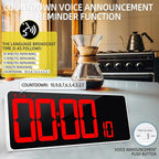 KMMKGG 13.7”Digital Timer Large LED Screen displays（5'' Number）, The Date time - Image 7