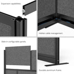 Stand Up Desk Store Workflow Wide Modular Wall | 53'' x 70'' Wall | Expandable - Image 6