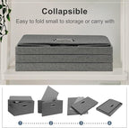Graciadeco Medium 15" 21 Quart Collapsible Stackable Storage Bins - Image 4