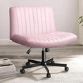 PUKAMI Criss Cross Chair with Wheels, Fabric Padded Armless Cross Legged Office by PUKAMI