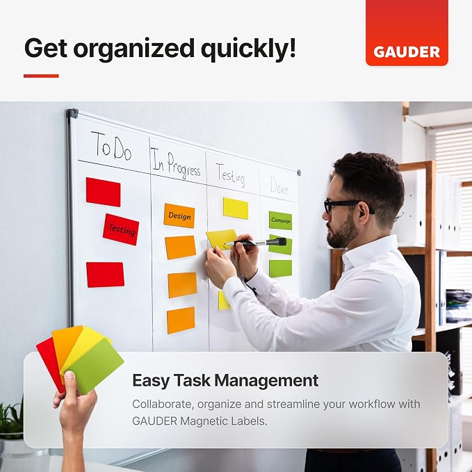 GAUDER Magnetic Dry Erase Labels | Magnetic Labels to Write on | Dry Erase - Image 4