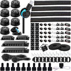 ELII 328Pcs Cable Management Kit, 8 Magnetic Cable Holder, 69Adhesive Cable by OfficeArtCraftsProducts