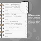 Clever Fox Password Book Spiral – Mini Internet Address & Password Organizer - Image 4