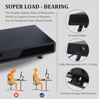 Homerays Monitor Stand with Drawer, Exquisite Computer Monitor Stand - Image 3