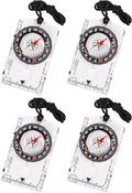 4 Pcs Outdoor Compass with Adjustable Declination, Scale. Multifunctional by Unknown