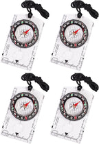 4 Pcs Outdoor Compass with Adjustable Declination, Scale. Multifunctional by Unknown