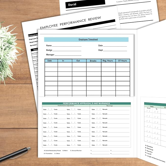 Employee File Folders with Internal Pocket, High Capacity HR Folders - Image 5