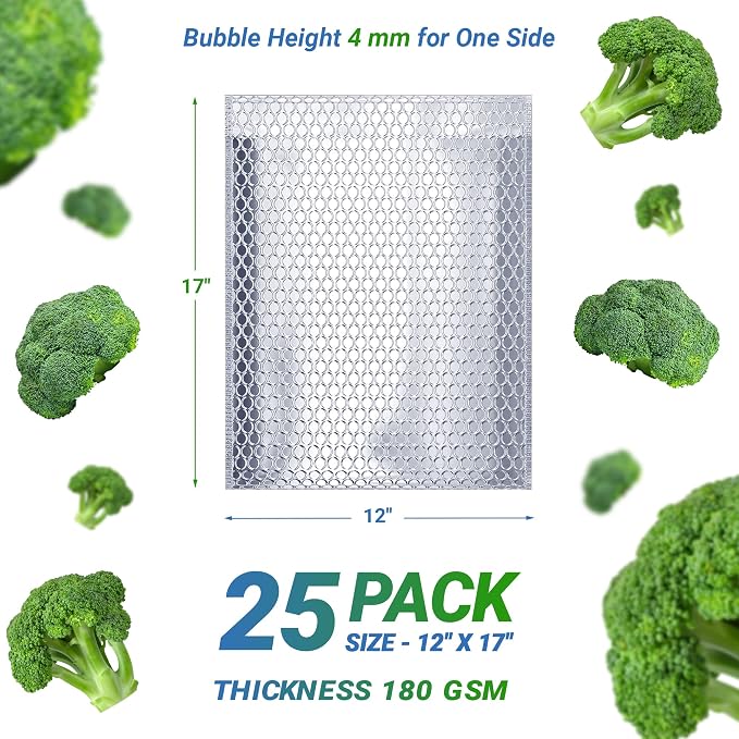 Amiff Silver Thermal Bubble Mailer, 12 x 17 Inches. 25 Pack Metallic Bubble - Image 2