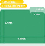SUNEE File Folders, 120 Pack Manilla Folders 8.5 x 11, Colored File Folders - Image 2