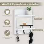 Lucundm Key Holder Wall Mount, Mail Shelf Decor - Image 3