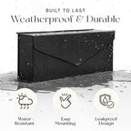 NACH Black Envelope Wall Mount Mailbox, Rust Resistant Metal Mailbox, Mailboxes - Image 5