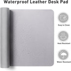 Aothia Faux Leather Desk Mat – Large Mouse Pad, Non-Slip PU Leather Blotter - Image 7